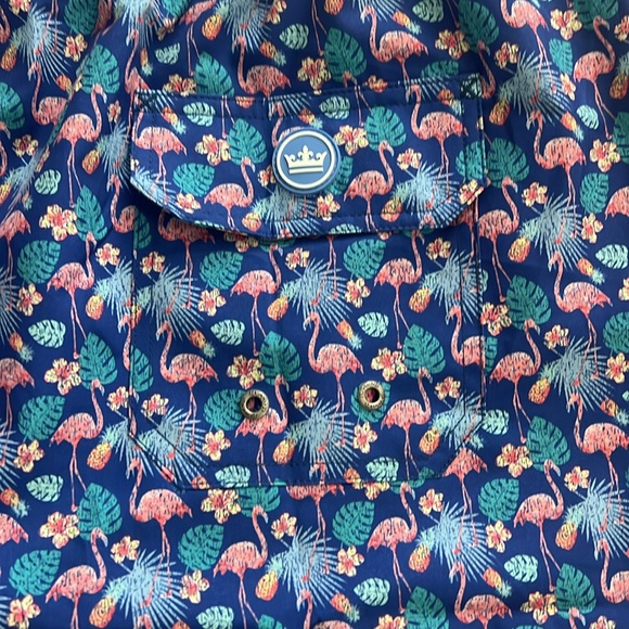 Peter Millar Flamingo Floral Printed Swim Trunks, Size XXL New w/Tag - Picture 11 of 14